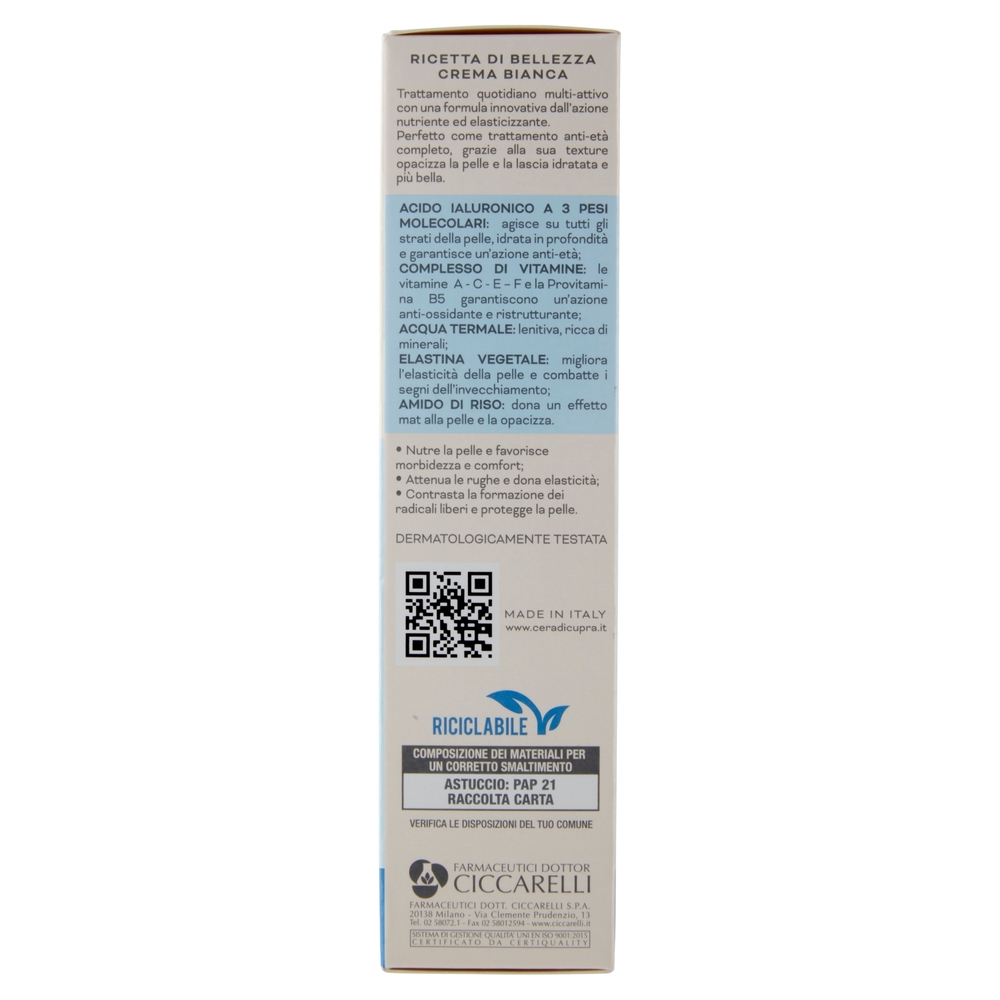 Cera di Cupra Ricetta di Bellezza Bianca Nutriente e Anti-Età 75 ml